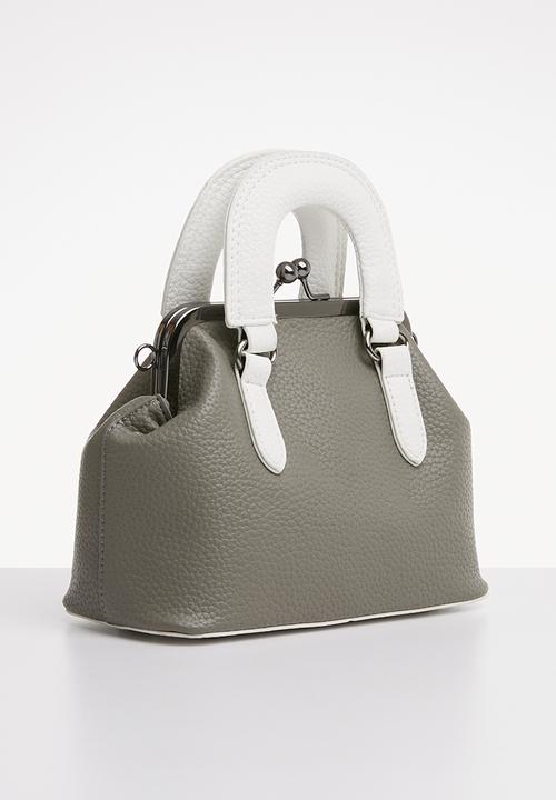 Superbalist - Structured crossbody bag - grey & white