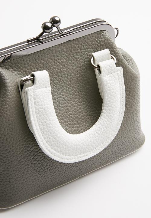 Superbalist - Structured crossbody bag - grey & white
