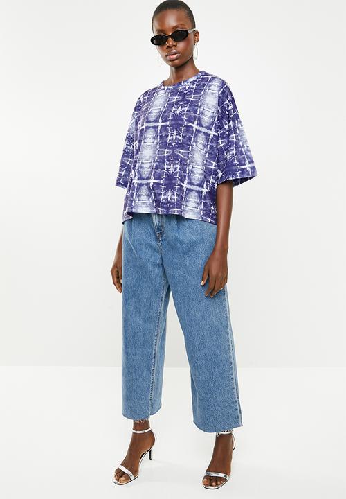 Superbalist - Printed boxy tee - blue & white