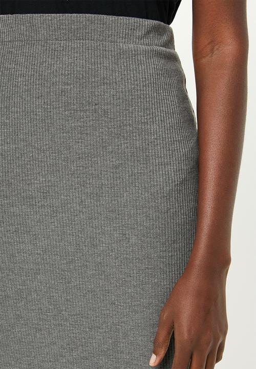 Superbalist - High waisted midi bodycon skirt - grey