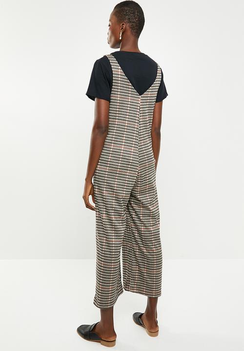 Superbalist - Check button front jumpsuit - multi 