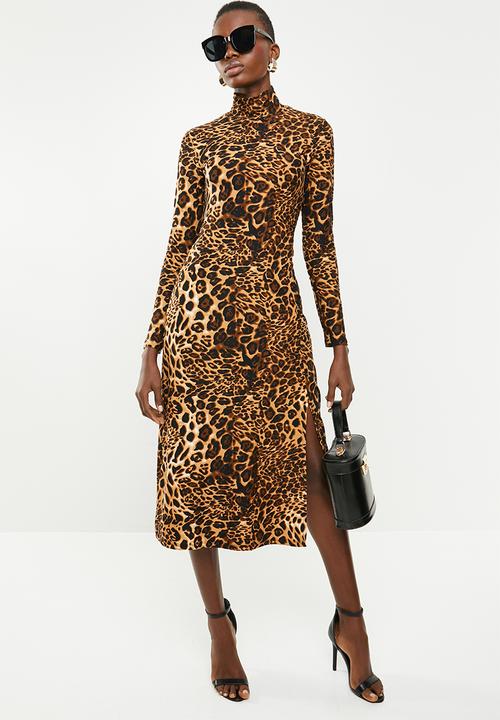 Superbalist - Polo neck midi dress - multi 