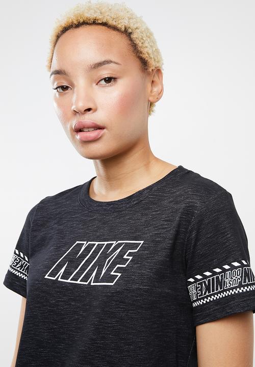 Nike - Nike dry T-shirt - black & white 