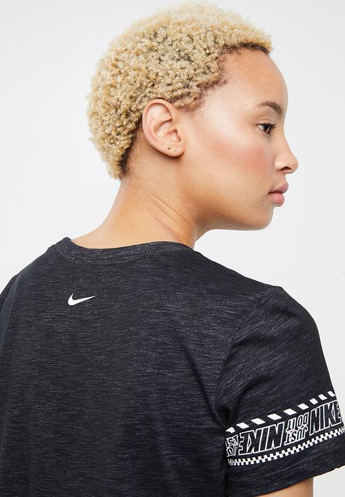 Nike - Nike dry T-shirt - black & white 