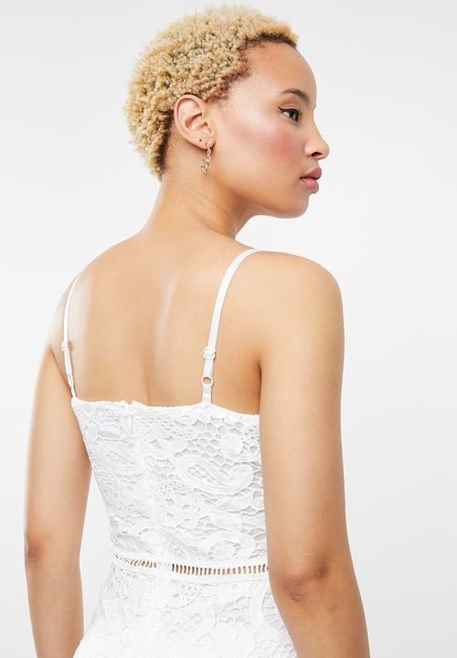 STYLE REPUBLIC - Crochet ladder tea dress - white
