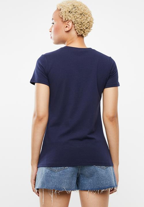 STYLE REPUBLIC - Beach please T-shirt - navy & white 