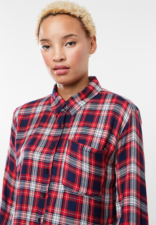 c(inch) - Check shirt - muti