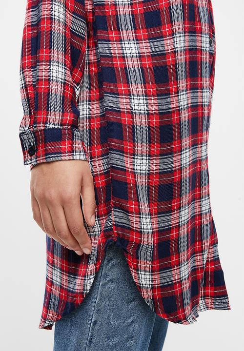 c(inch) - Check shirt - muti