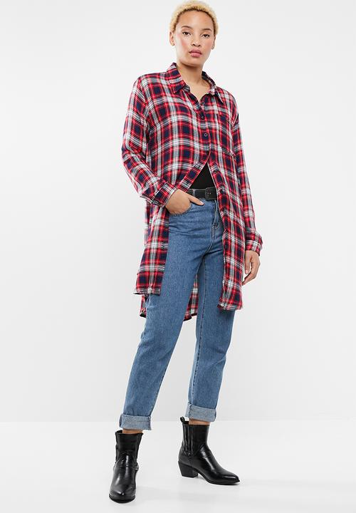 c(inch) - Check shirt - muti