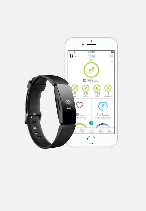 Fitbit - Fitbit inspire hr - black/black