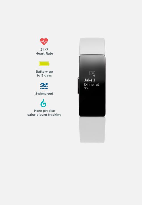 Fitbit - Fitbit inspire hr -  white & black