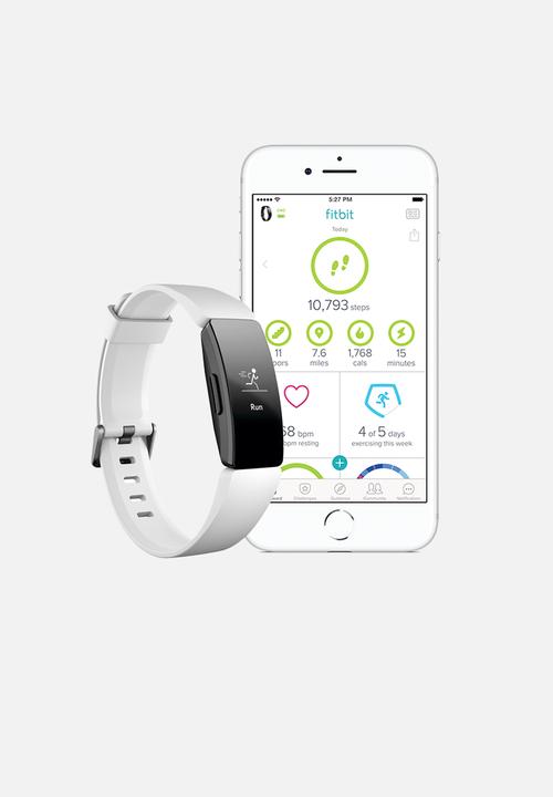 Fitbit - Fitbit inspire hr -  white & black