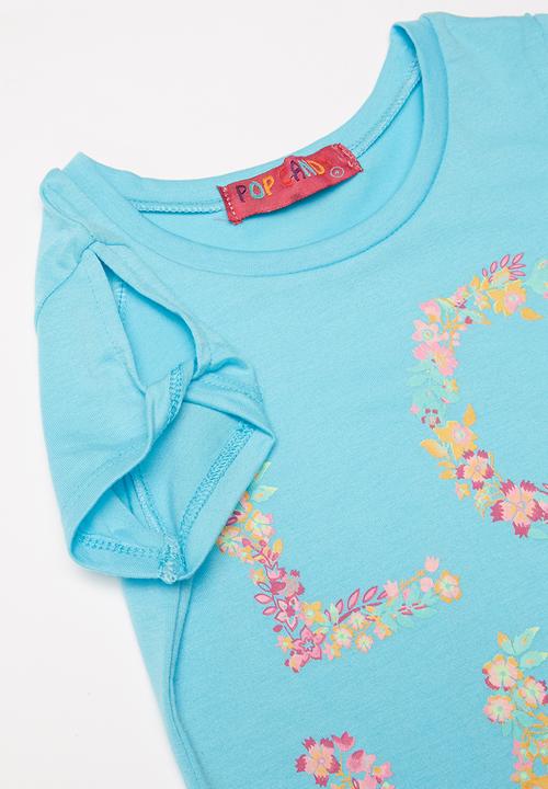 Pop Candy - Kids girls printed love tee - blue