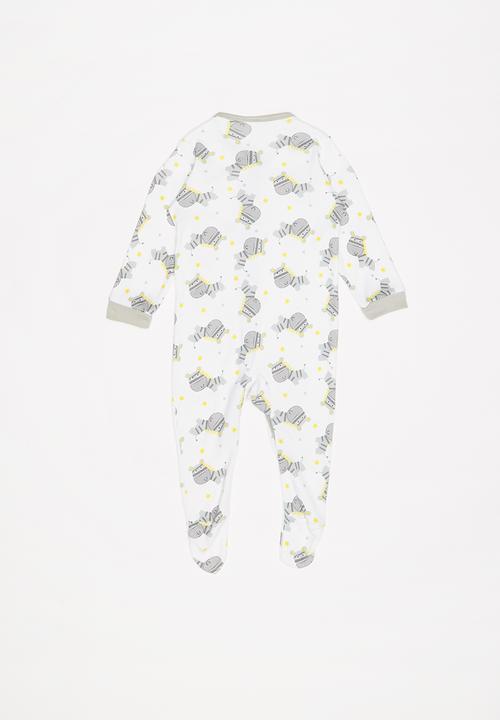 Pop Candy - Baby boys sleepsuit - white 