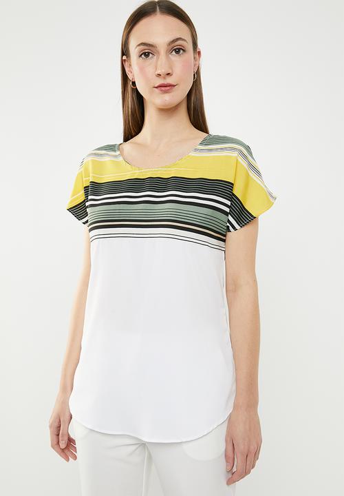 edit - Printed short sleeve blouse - multi
