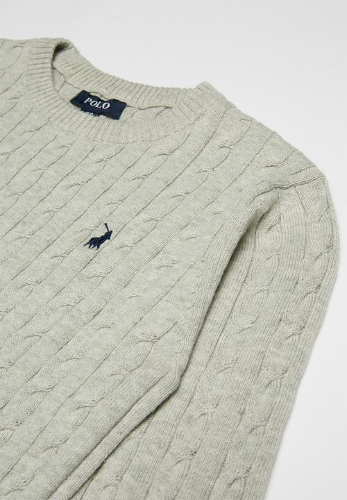 POLO - Jason cable knit pullover - grey