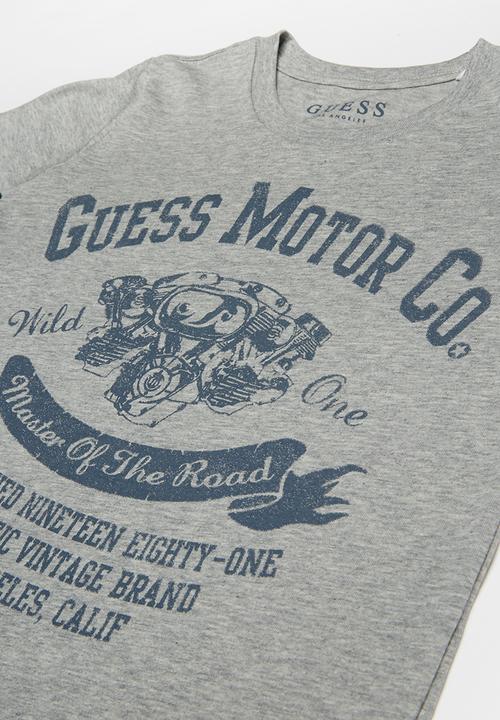 GUESS - Short sleeve guess motor tee -  grey