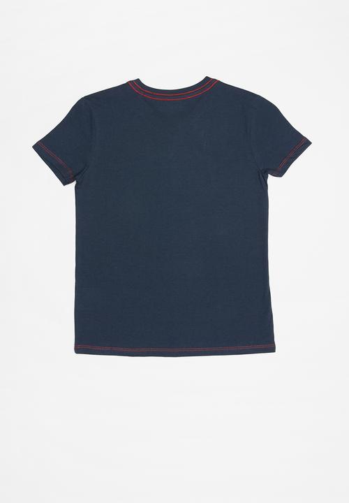 GUESS - Short sleeve guess retro tee - navy 