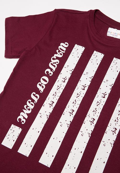 Pop Candy - Boys T-shirt - burgundy