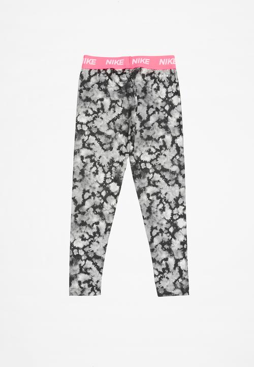 Nike - Nike dri-fit rainbow wash aop leggings - grey & pink