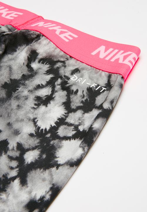 Nike - Nike dri-fit rainbow wash aop leggings - grey & pink