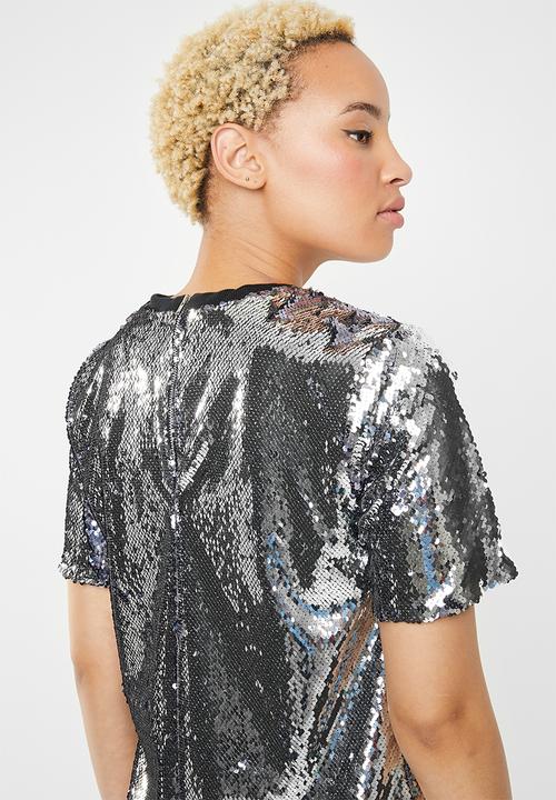 dailyfriday - Sequins mini dress - grey