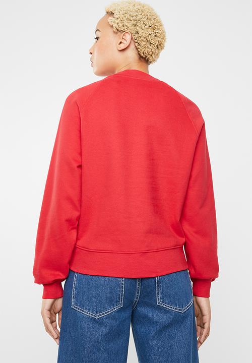 ONLY - Lotta long sleeve o-neck sweat- red