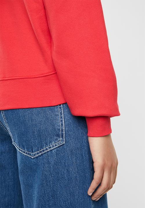 ONLY - Lotta long sleeve o-neck sweat- red