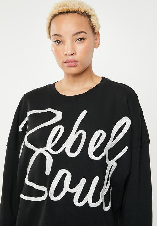 ONLY - Karla o-neck sweat - black