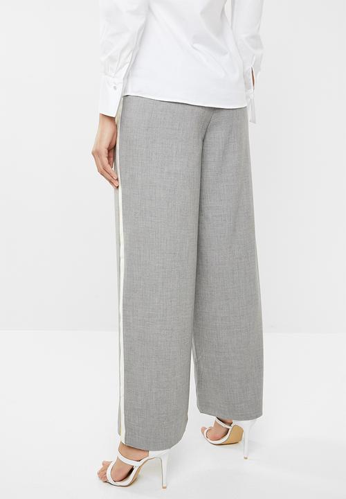 ONLY - Roma wide leg panel pants - grey 