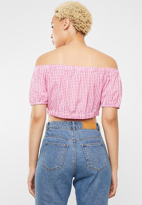 ONLY - Nugg cropped beach top - pink