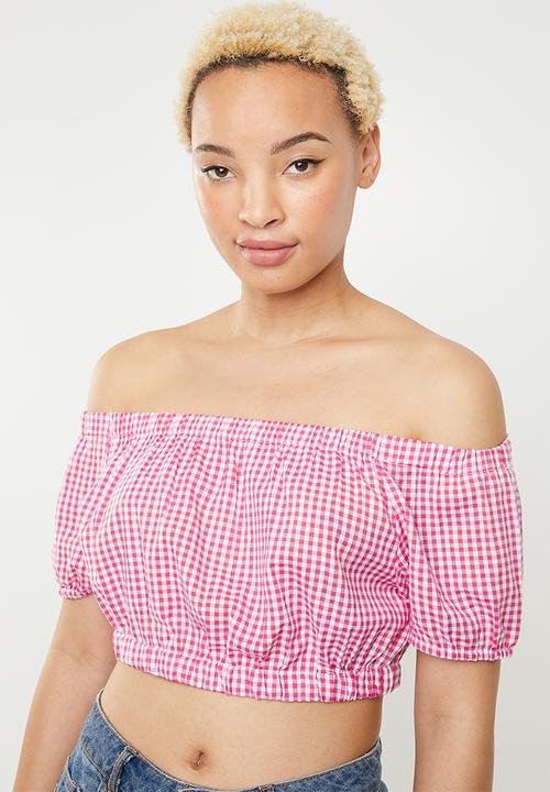 ONLY - Nugg cropped beach top - pink