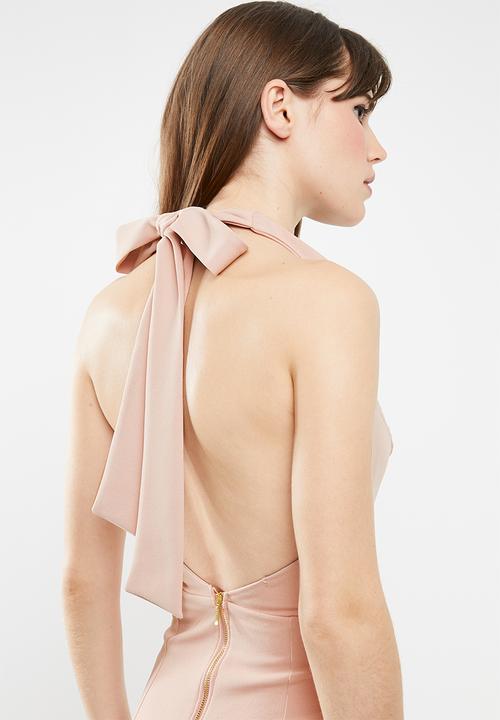 SISSY BOY - Duchess halter neck max- after - pink