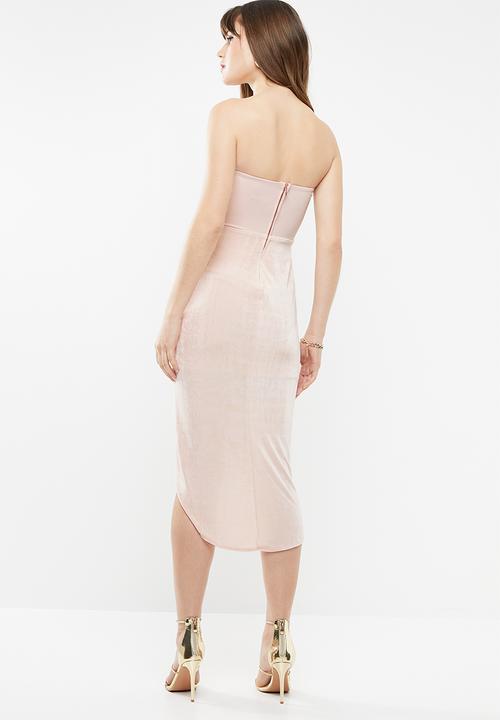 SISSY BOY - Champagne shower mixed midi dress - pink