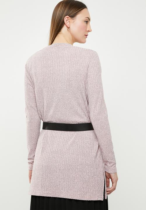edit - Rib cardi - pink