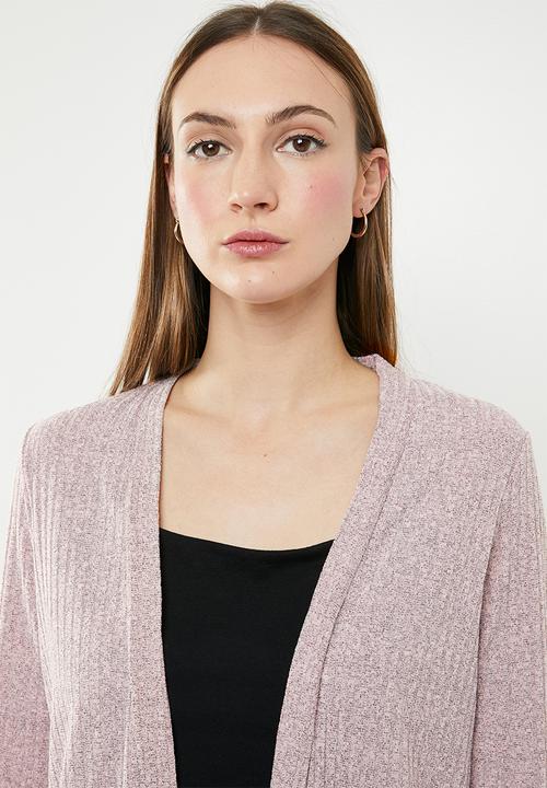 edit - Rib cardi - pink