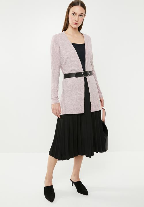 edit - Rib cardi - pink