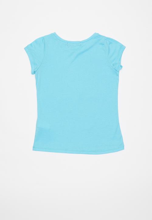 Pop Candy - Girls love butterfly and flower tee - blue