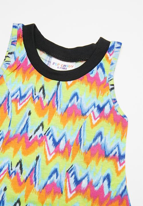 Pop Candy - Girls patterned sleeveless dress - multi
