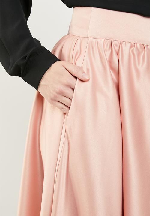 edit - High waist pleated skirt - pink