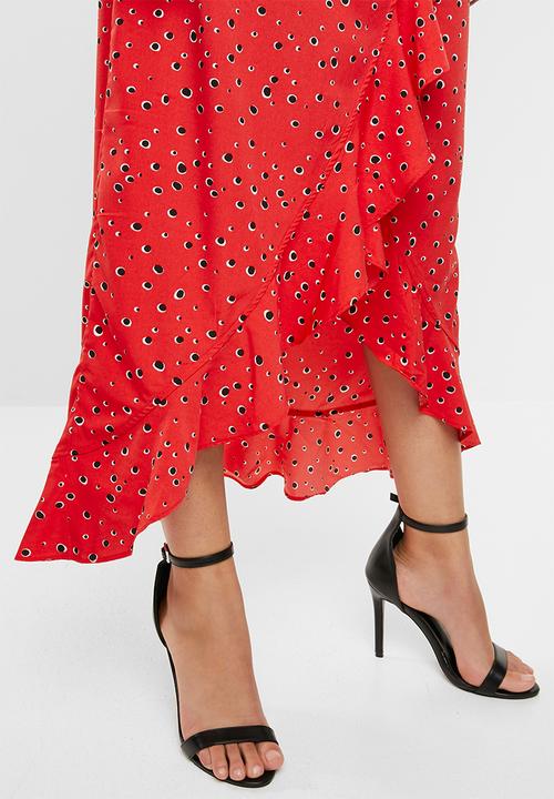 Vero Moda - Hanna short sleeve wrap maxi dress - multi