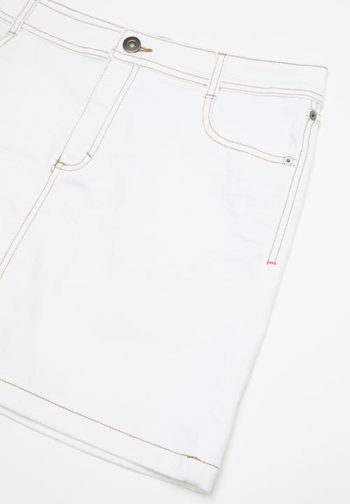Pop Candy - Girls denim skirt - white