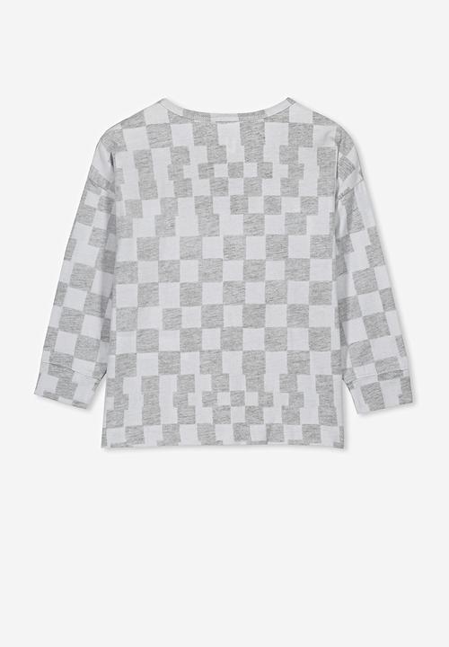 Cotton On - Tom loose fit tee - white & grey