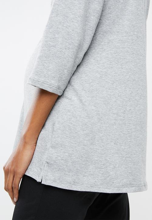 edit Maternity - Crew neck knit top - grey
