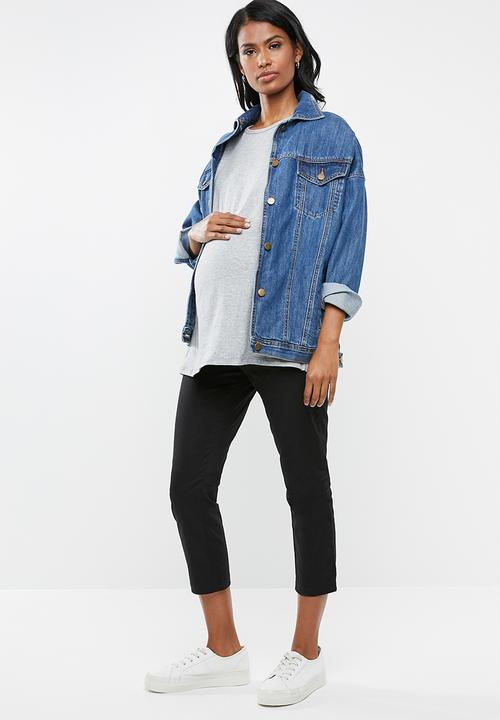 edit Maternity - Crew neck knit top - grey