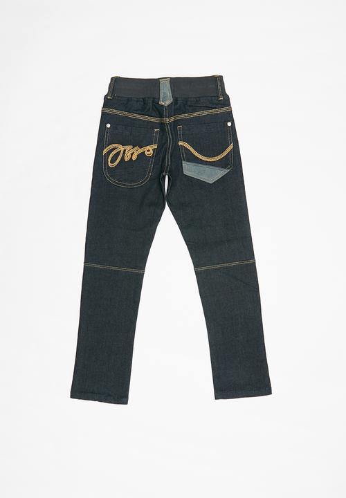 Pop Candy - Cuffed denim pannel knee - navy