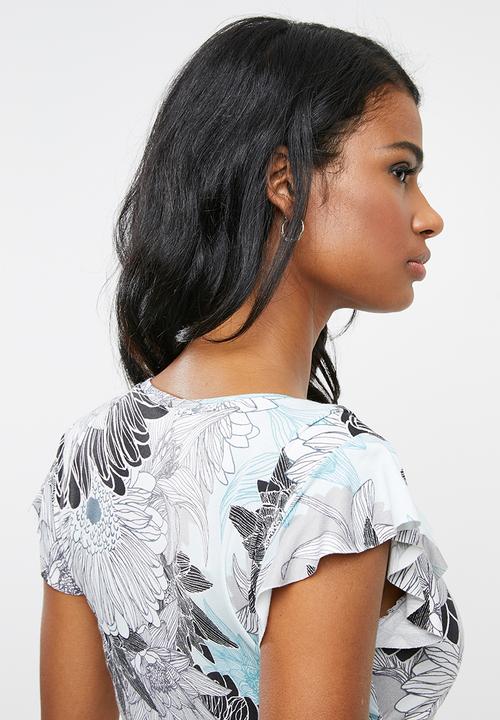 Cherry Melon - Flutter sleeve T-shirt - multi