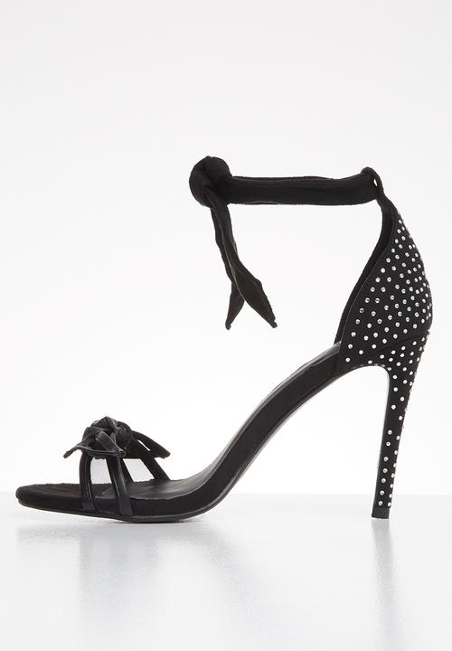 Footwork - Stacey studded heel - black