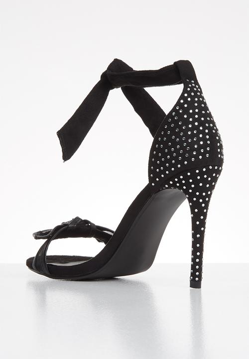 Footwork - Stacey studded heel - black