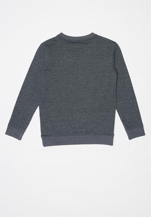 POLO - Boys blake long sleeve sweater - charcoal